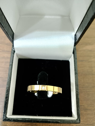 Radiant Reverie: 14K Gold-Plated Stainless Steel Ring